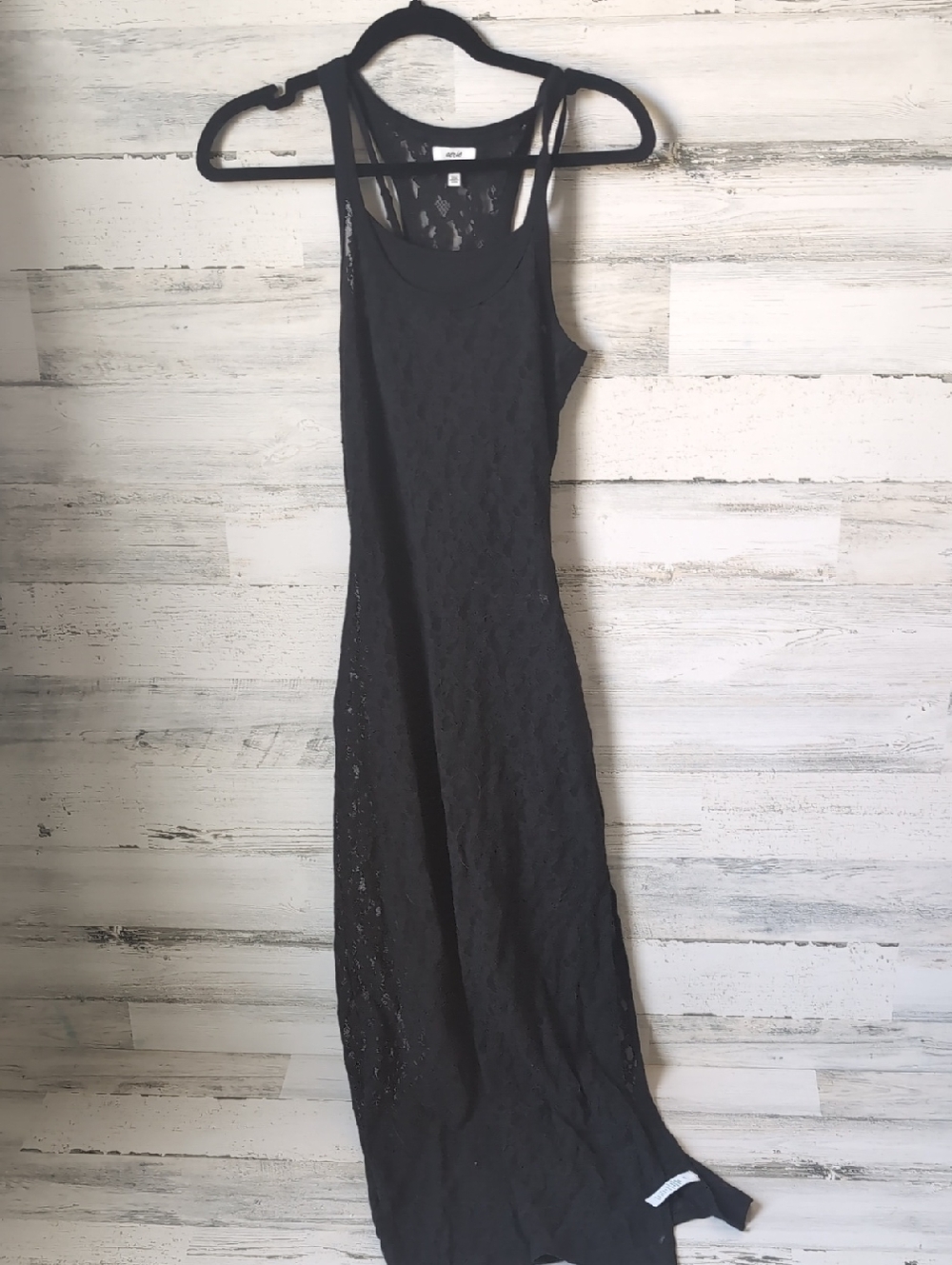 aerie Black Lace Racerback Maxi Dress